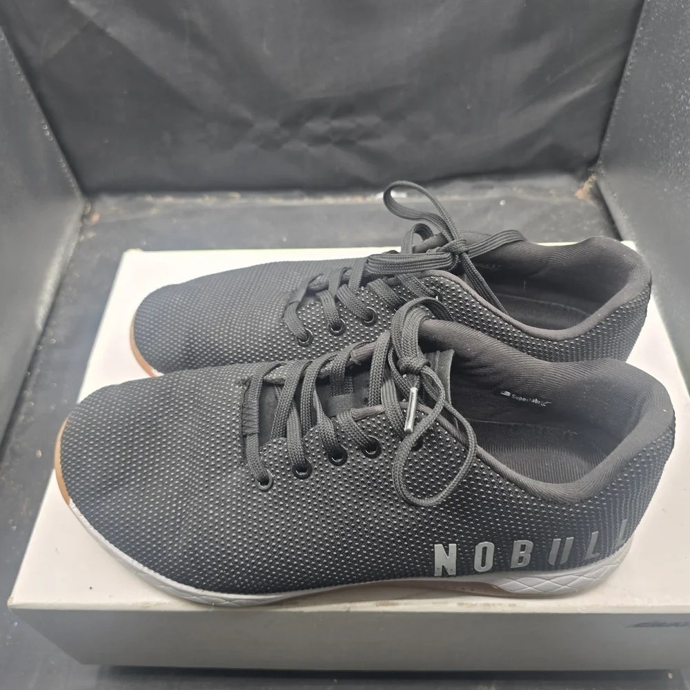NOBULL Black and White‎ Men's Sneakers with Gum Sole
